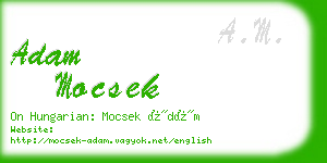 adam mocsek business card